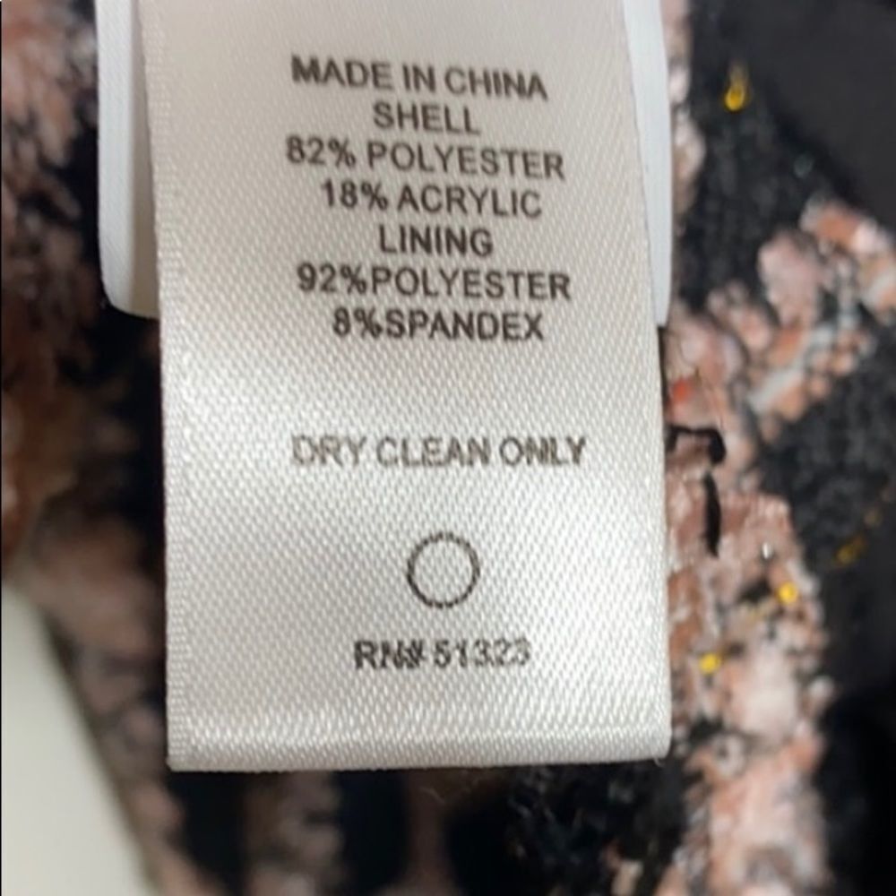 NWT Black and Pink Tweed Blazer Jacket   - Picture 8 of 8